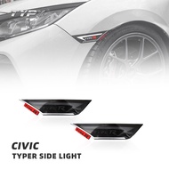 Led Side Marker Fender Signal Daytime Running Light Auto Lamp With Type R Emblems for Honda Civic 2016-2021 Civic hatchb