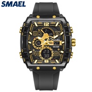 Unisex Electronic Couple Watch SMAEL 8109, LED Light Waterproof, Alarm Chronograph Function, Sporty 