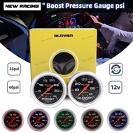 turbo Boost Gauge Oil Face 35psi/60psi Black White (Excluding Legs)