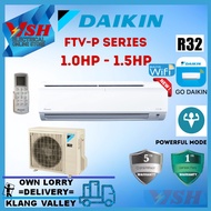 Daikin R32 1.0hp - 2.5hp  Non Inverter Air Cond With build In Wifi  ( FTVP series ) 1HP- FTV28P  / 冷气