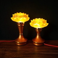Household Buddha Front Glazed Lotus Light Guanyin Light Colorful Lucky Light For Buddha Light LED Ch