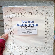 Paper Doyleys 8x8" Square Doyleys Paper Cake Liners, contents 100