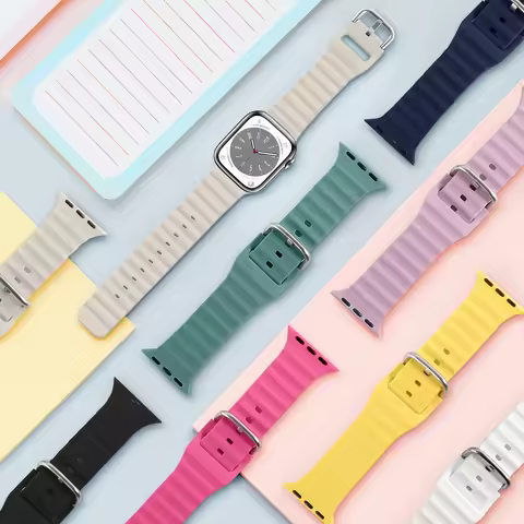 Ocean Band for Apple Watch Band 45mm 44mm 40mm 41mm 42mm 38mm series 7 6 3 se 8 45 mm Silicone brace