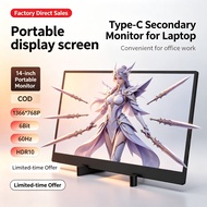 14 Inch Portable Secondary Monitor Type-C HDR10 60Hz
