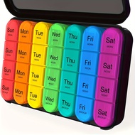 Pill Organizer 4 Times a Day Pill Box 7 DayLarge Weekly Medicine Pill Organizer for Travel with Remo