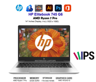 HP elitebook 745 G6 AMD ryzen 7 PRO| 32GB | SSD 1TB | RADEON VEGA 8 BERGARANSI SIAP PAKAI