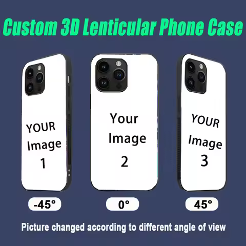 3D Lenticular Custom DIY Personalized Moving Phone Case Creative SAMSUNG lPhone 11 12 13 14 15 Etc P