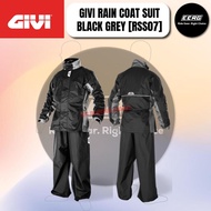 GIVI RAIN COAT SUIT BLACK GREY [RSS07]