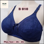 H&H Plus Size 36-46 Women Full Cup Wireless -Soft Cotton & Polyester Bra B010 Bra Cup B/C  Multi Col