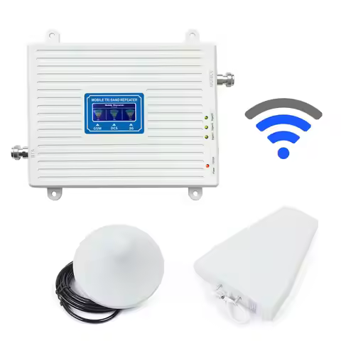 Cell Phone Signal Booster 900/1800/2100MHz 2G/3G/4G Tri Band GSM DCS Mobile Signa Amplifier Repeater