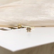Made In Japan 18K Gold 10+10 = 20 Points Natural Diamond Earrings 24 Hours Shipment Let You Receive 