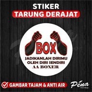 Stiker TARUNG DERAJAT AA Boxer / Logo Tarung Derajat Petarung Eksklusif