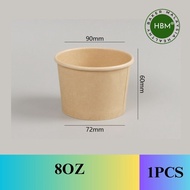 [Premium] Disposable Kraft Brown Paper Bowls /Feuilletine dream cake /dessert box / tiramisu bowl