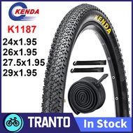 KENDA Mountain Bike Tires 24/26/27.5/29x1.95 Wear-resistant Bicycle Tyre Ultralight 65PSI MTB Tire with Inner tube Bike Parts