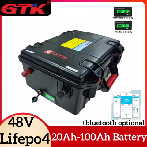 GTK 48V 20Ah 30Ah 40Ah 50Ah 60Ah 80Ah 100Ah LiFepo4 Lithium Battery for 1KW 2KW 4KW Solar Panel RV B