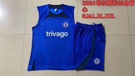 Chelsea Blue Training Vest Jersey 2425 New Football Wear Sleeveless Mens Summer Breathable Quick-Dry