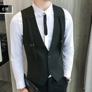 Áo Gile nam Áo Gile phối dây đai 2 bên Ngực cách điệu lịch lãm trẻ trung phong cách Tổng tài tạo điể