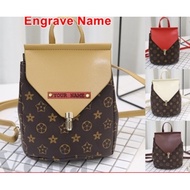 PU Leather Backpacks Handbags Wanita hand Bag Sling Beg Engrave Name Ukir Nama 2928