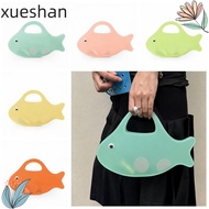XUESHAN Jelly Handbag, Candy Color Fish Shape Transparent Handbag, Creative PVC Material Cartoon Han