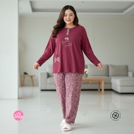 Women's Pajama Oneset - Cool T-Shirt - Long Sleeve Long Pants 5XL BIG Size| Forever Sweet V-895-1