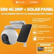 EZVIZ EB8 3MP 2K COLORNIGHT PAN-TILT 4G LTE BATTERY CAM + SOLAR PANEL FREE MICRO SD 512GB