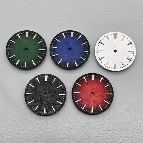 Dia 28.5mm Watch Dial Fits NH35 NH36 4R35 4R36 7S Movement Crwon at 3.0H/3.8H SKX007 Watch Replace D