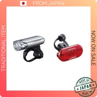 CatEye (CAT EYE) Bicycle LED Headlight URBAN Silver HL-EL145 & Taillight OMNI3 AUTO 36mm x 75mm x 21