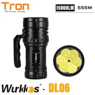 WURKKOS DL06 SCUBA SENTER LED DIVING SELAM 6X CREE XHP50.2 15000LUMENS