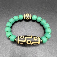 浩之珠宝甄选/精品包浆9眼/虎牙六眼血巴琉璃手链/至尊九眼手链Bracelet with nine-eye dzi beads and transfer beads bracelets for men and women with Indian materials 4.23