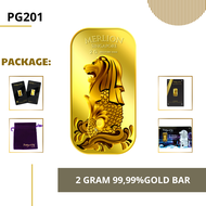 Puregold 99.99 ทองคำแท่ง 2g ลาย Singapore Merlion Sea ทองคำแท้จากสิงคโปร์