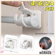 BORAG Curtain Hangers, Adjustable No Drilling Curtain Rod Holders,  Self Adhesive Brackets Brackets 