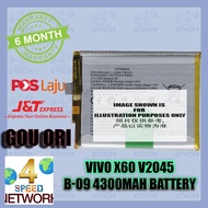 Compatible For Vivo X60 V2045 B-O9 4300mAh Battery B-09 Bateri Batery B09 BO9
