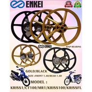 READY STOCK ENKEI SP 522 SPORT RIM 5 BATANG MR1/KRISS1/CT100/KRISS FL/KRISS100 COLOUR GOLD/BLACK HIG