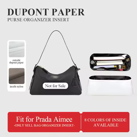 Dupont Paper Purse Organizer Insert Fit for Prada Aimee Handbag Inner Liner Storage Bag Lightweight 