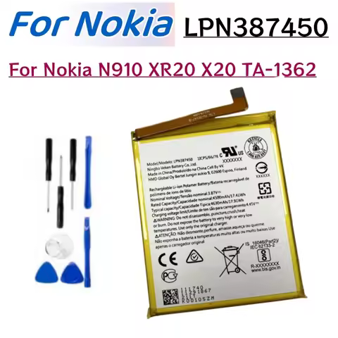 Replacement Battery LPN387450 4630mAh 3.87V For Nokia XR20 TA-1362 TA-1368 Li-Polymer Mobile Phone I