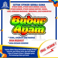 Sticker Nama Custom  Desain Stiker  Kaca Gerobak Jualan Stiker Logo Club Stiker Variasi Label Makana