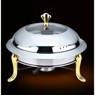 【AA NEW】 Golden stainless steel alcohol stove household commercial Removable small chafing dish soli