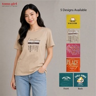 Toms Girl Ladies Short Sleeve Slogan Printed Tee Regular Cut 100% fully cotton made in malaysia 62-1