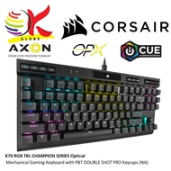 CORSAIR K70 RGB TKL CHAMPION SERIES OPTICAL MECHANICAL GAMING KEYBOARD WITH PBT DOUBLE SHOT PRO KEYC