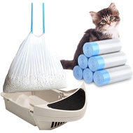 120 Pek Beg Sampah Kucing dengan Tali Serut, Serasi dengan Litter-Robot 3/4, Pelapik Kotak Sampah Ku