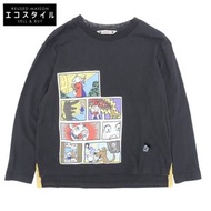 Alberobello 棉質漫畫印花長袖T卹，女款，黑色