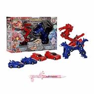 TURNING MECARD Dualbeastcar 2 copolymer Transforming Robot Car Toy, Dragon s Fire + Description B...