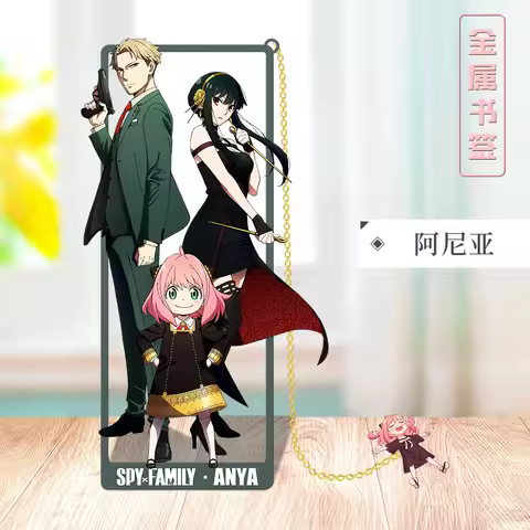 Spy x Family Enya Bookmark Around Spy Dusk Metal Hollow out Sign anime Gift Ornament y2k fashion toy
