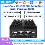 SZBOX H14 Intel Core i7-13620H / i5-13420H / Pentium 8505 DDR5 M.2 2280 PCIE 4xi226 Lan Softer Route