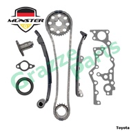 (10pc) Münster Timing Chain Kit Set 13506-75010 for Toyota Tacoma RZN140 RZN150 1995-2004 2.4 TC DOH