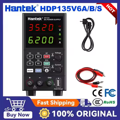 Hantek HDP135V6A Programmable DC Power Supply Low Ripple Low Noise Digital Lab Bench Power Source St