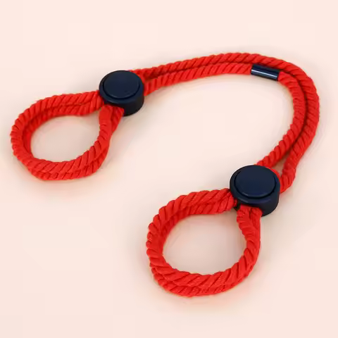 BDSM Adjustable Rope Handcuffs - Fetish Restraints Hand Shackles, Exotic Bondage Cuffs, Adult SM Gam
