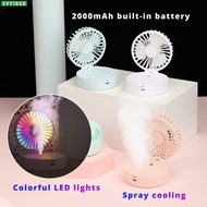 Portable Fan Water Spray Mist Strong Wind USB Fan Mini Foldable USB Charging