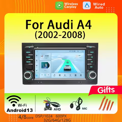 Android 13 For Audi A4 2002-2008 S4 B6 B7 RS4 Seat Exeo RS4 7inch Car Radio Video Multimedia Player 