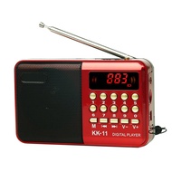 K11 Portable FM Radio Speaker Mini Handheld Rechargeable Digital FM Player Telescopic Antenna Support B TF  MP3 Mic Play